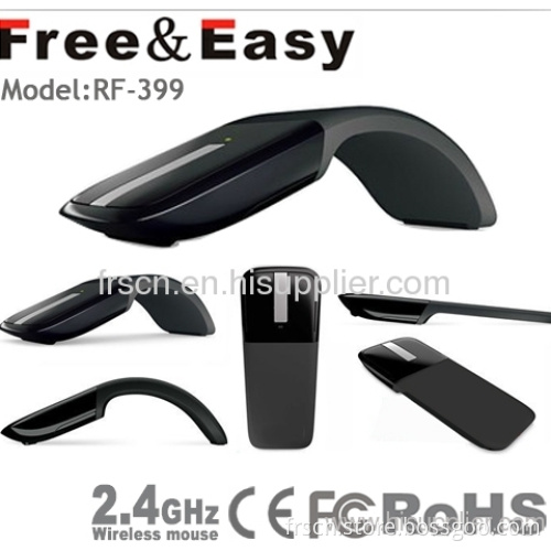 White/black Oem Colors Slim Wireless Folding Mouse 